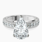 14kt White Gold Regalia Milgrain Lab Diamond Ring front image