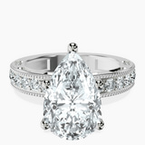 Platinum Regalia Milgrain Lab Diamond Ring front image