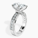 Platinum Regalia Milgrain Lab Diamond Ring standing product image one