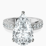 Platinum Regalia Milgrain Lab Diamond Ring front image