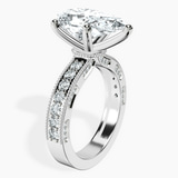 Platinum Regalia Milgrain Lab Diamond Ring standing product image one