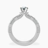 10kt White Gold Regalia Milgrain Lab Diamond Ring side right image one