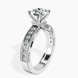 Platinum Regalia Milgrain Lab Diamond Ring standing product image one
