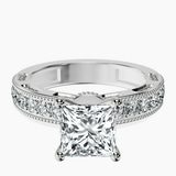 Platinum Regalia Milgrain Lab Diamond Ring front image
