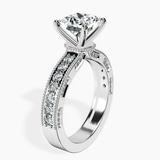 Platinum Regalia Milgrain Lab Diamond Ring standing product image one