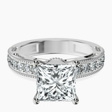 Platinum Regalia Milgrain Lab Diamond Ring front image