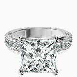Platinum Regalia Milgrain Lab Diamond Ring front image