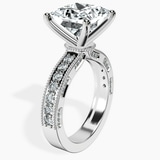 Platinum Regalia Milgrain Lab Diamond Ring standing product image one