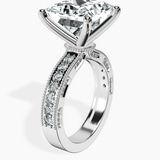 14kt White Gold Regalia Milgrain Lab Diamond Ring standing product image one