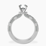 Platinum Regalia Milgrain Lab Diamond Ring side right image one