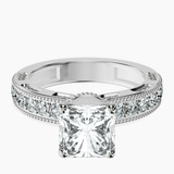 Platinum Regalia Milgrain Lab Diamond Ring front image