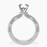 Platinum Regalia Milgrain Lab Diamond Ring side right image one