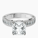 Platinum Regalia Milgrain Lab Diamond Ring front image