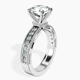 Platinum Regalia Milgrain Lab Diamond Ring standing product image one