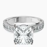 Platinum Regalia Milgrain Lab Diamond Ring front image