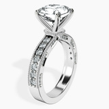 Platinum Regalia Milgrain Lab Diamond Ring standing product image one