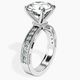 10kt White Gold Regalia Milgrain Lab Diamond Ring standing product image one