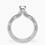 18kt White Gold Regalia Milgrain Lab Diamond Ring side right image one