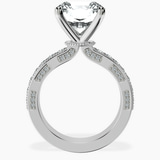 Platinum Regalia Milgrain Lab Diamond Ring side right image one