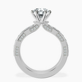 Platinum Regalia Milgrain Lab Diamond Ring side right image one