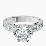 14ct White Gold Regalia Milgrain Lab Diamond Ring front image
