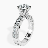 14ct White Gold Regalia Milgrain Lab Diamond Ring standing product image one