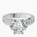 14kt White Gold Regalia Milgrain Lab Diamond Ring front image