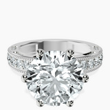 18kt White Gold Regalia Milgrain Lab Diamond Ring front image