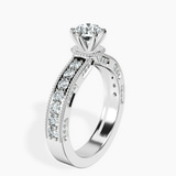 Platinum Regalia Milgrain Lab Diamond Ring standing product image one
