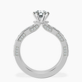 Platinum Regalia Milgrain Lab Diamond Ring side right image one