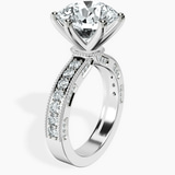 10kt White Gold Regalia Milgrain Lab Diamond Ring standing product image one