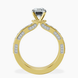 18kt Yellow Gold Regalia Milgrain Lab Diamond Ring side right image one