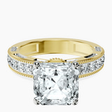 18kt Yellow Gold Regalia Milgrain Lab Diamond Ring front image