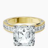 18kt Yellow Gold Regalia Milgrain Lab Diamond Ring front image