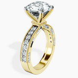 18kt Yellow Gold Regalia Milgrain Lab Diamond Ring standing product image one