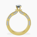 14kt Yellow Gold Regalia Milgrain Lab Diamond Ring side right image one