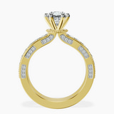 18kt Yellow Gold Regalia Milgrain Lab Diamond Ring side right image one