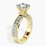 14kt Yellow Gold Regalia Milgrain Lab Diamond Ring standing product image one
