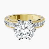 18kt Yellow Gold Regalia Milgrain Lab Diamond Ring front image