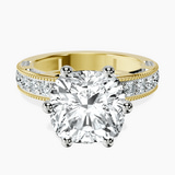 14kt Yellow Gold Regalia Milgrain Lab Diamond Ring front image