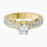 18kt Yellow Gold Regalia Milgrain Lab Diamond Ring front image