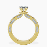 18kt Yellow Gold Regalia Milgrain Lab Diamond Ring side right image one