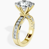 14kt Yellow Gold Regalia Milgrain Lab Diamond Ring standing product image one