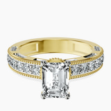 18kt Yellow Gold Regalia Milgrain Lab Diamond Ring front image