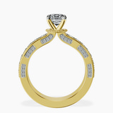 18kt Yellow Gold Regalia Milgrain Lab Diamond Ring side right image one