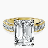 18kt Yellow Gold Regalia Milgrain Lab Diamond Ring front image