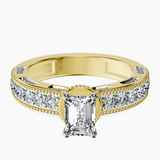 18kt Yellow Gold Regalia Milgrain Lab Diamond Ring front image
