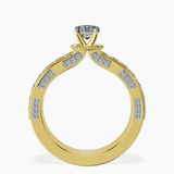 18kt Yellow Gold Regalia Milgrain Lab Diamond Ring side right image one