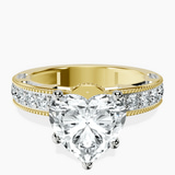 18kt Yellow Gold Regalia Milgrain Lab Diamond Ring front image