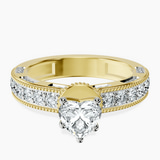 18kt Yellow Gold Regalia Milgrain Lab Diamond Ring front image